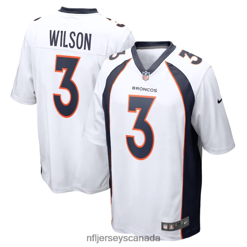 Men Denver Broncos Russell Wilson Nike White Game Jersey Clothing NFL TBXFR61694