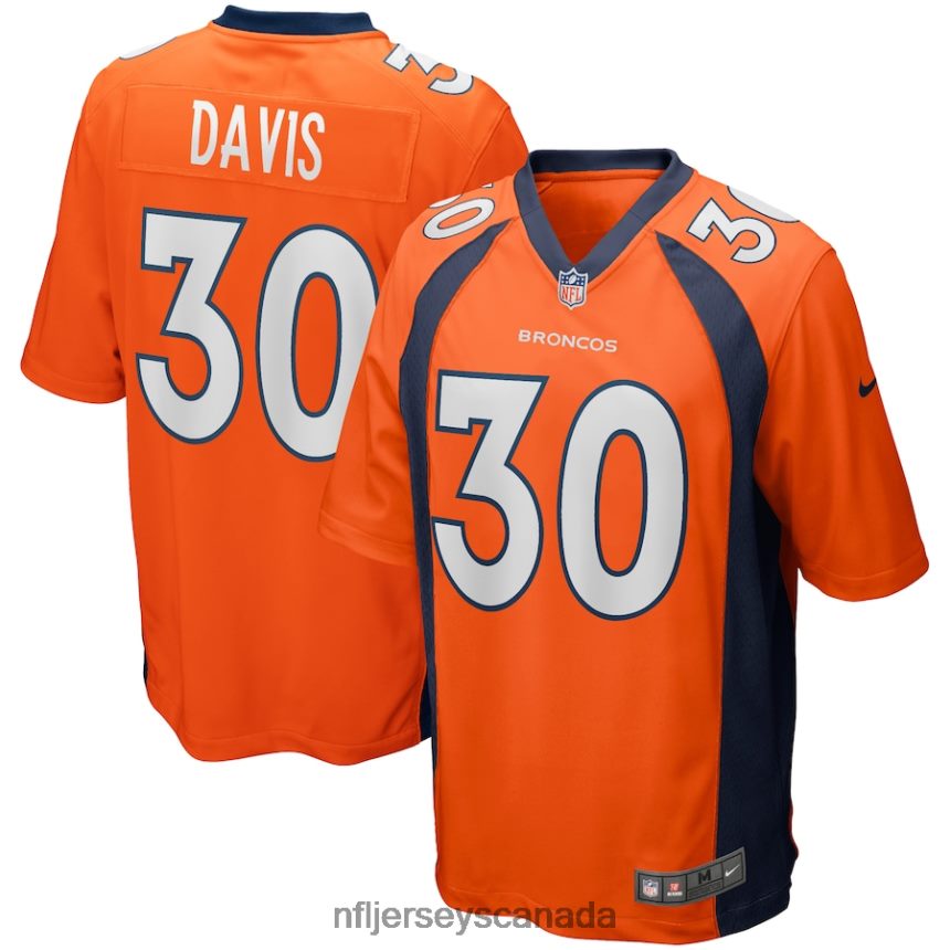 Men Denver Broncos Terrell Davis Nike Orange Game Retired Player Jersey Clothing NFL TBXFR6720