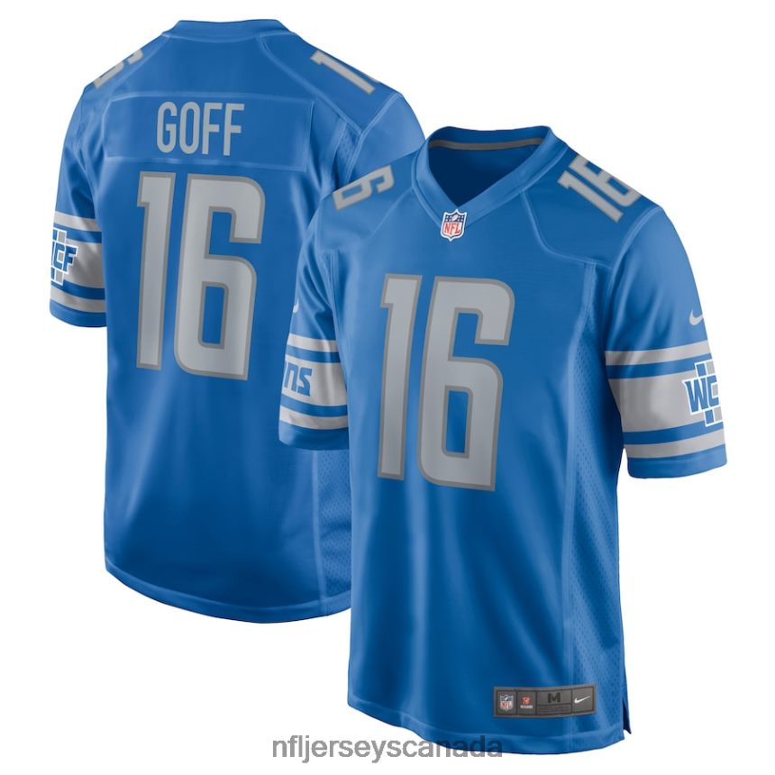 Men Detroit Lions Jared Goff Nike Blue Player Game Jersey Clothing NFL TBXFR6278