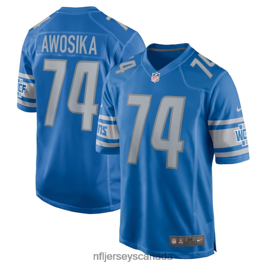 Men Detroit Lions Kayode Awosika Nike Blue Home Game Player Jersey Clothing NFL TBXFR64440