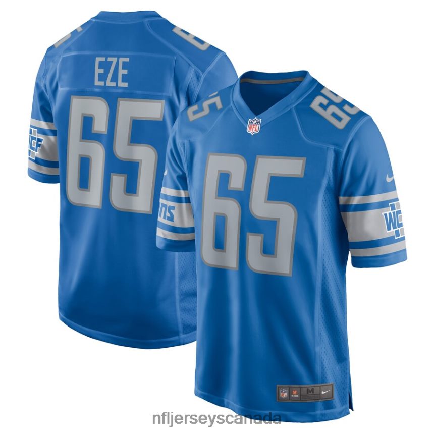 Men Detroit Lions Obinna Eze Nike Blue Player Game Jersey Clothing NFL TBXFR65690