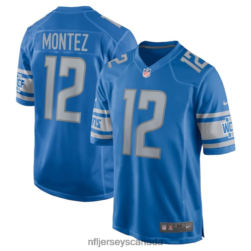 Men Detroit Lions Steven Montez Nike Blue Home Game Player Jersey Clothing NFL TBXFR65699