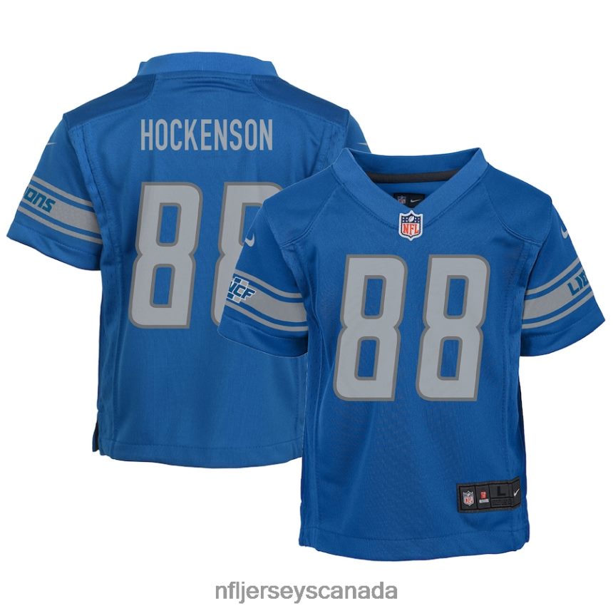 Men Preschool Detroit Lions T.J. Hockenson Nike Blue Game Jersey Clothing NFL TBXFR61101