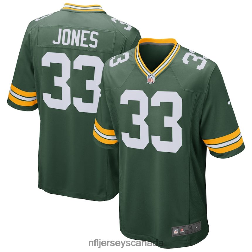 Men Green Bay Packers Aaron Jones Nike Green Game Jersey Clothing NFL TBXFR6362