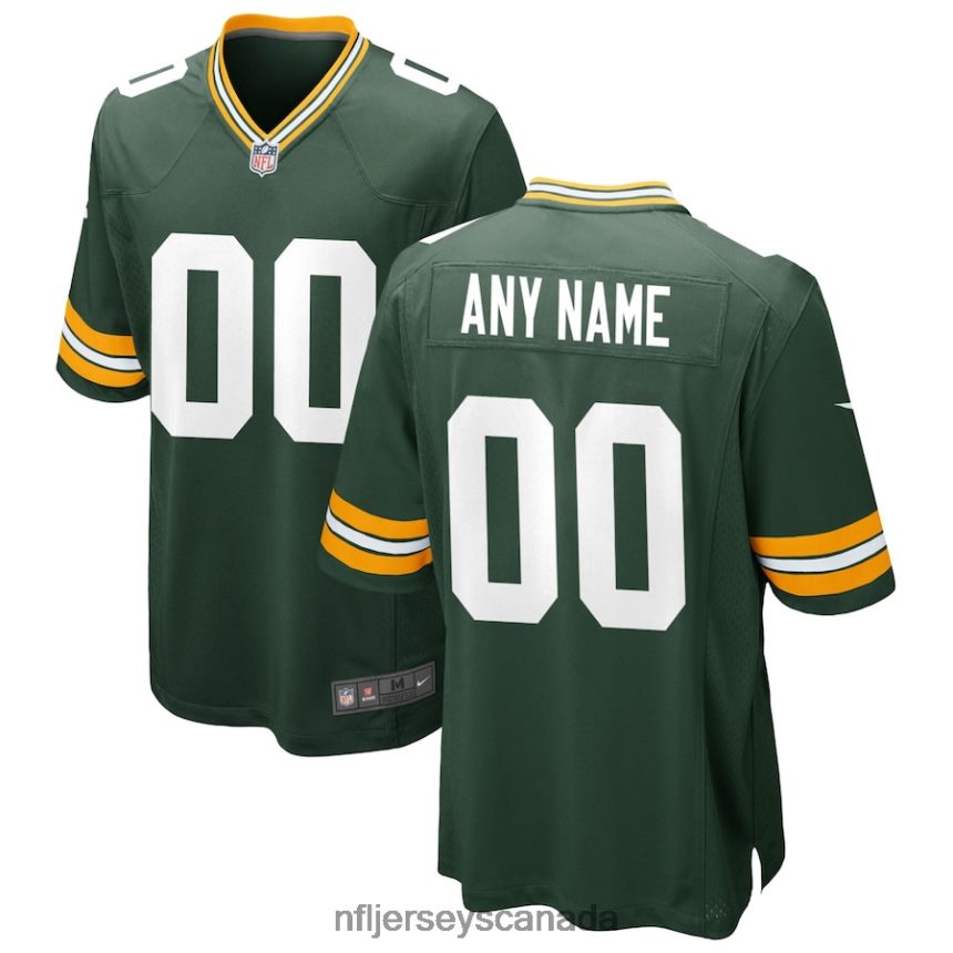 Men Green Bay Packers Nike Green Custom Team Game Jersey Clothing NFL TBXFR6164