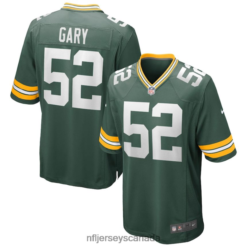 Men Green Bay Packers Rashan Gary Nike Green Game Jersey Clothing NFL TBXFR62653