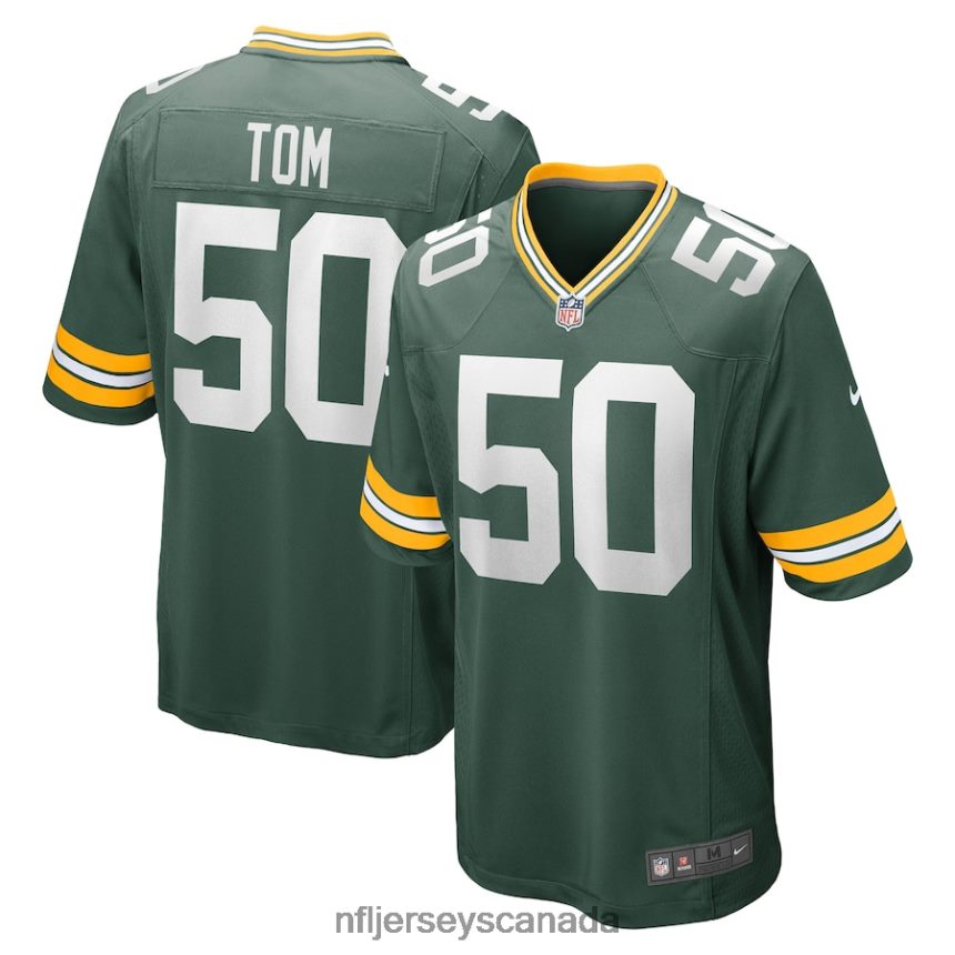 Men Green Bay Packers Zach Tom Nike Green Game Player Jersey Clothing NFL TBXFR64675