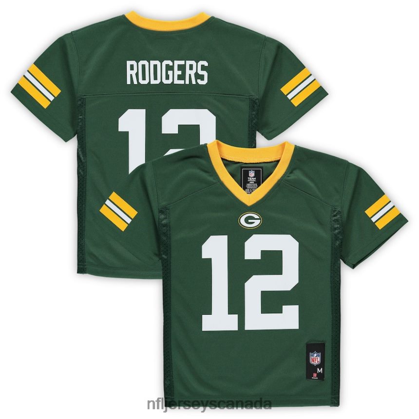 Men Preschool Green Bay Packers Aaron Rodgers Green Replica Player Jersey Clothing NFL TBXFR61524
