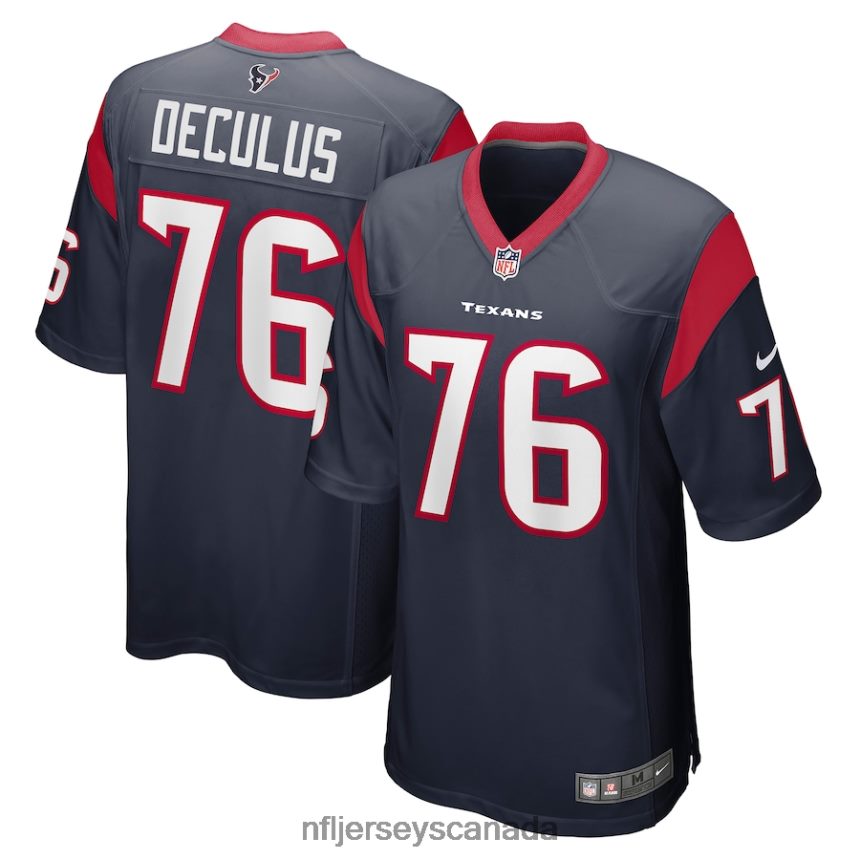 Men Houston Texans Austin Deculus Nike Navy Game Player Jersey Clothing NFL TBXFR66472