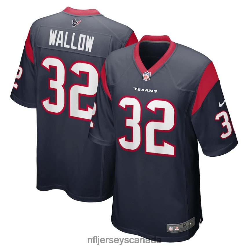 Men Houston Texans Garret Wallow Nike Navy Game Jersey Clothing NFL TBXFR65879