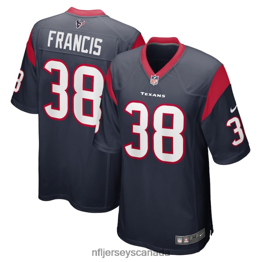 Men Houston Texans Jacobi Francis Nike Navy Game Player Jersey Clothing NFL TBXFR66792