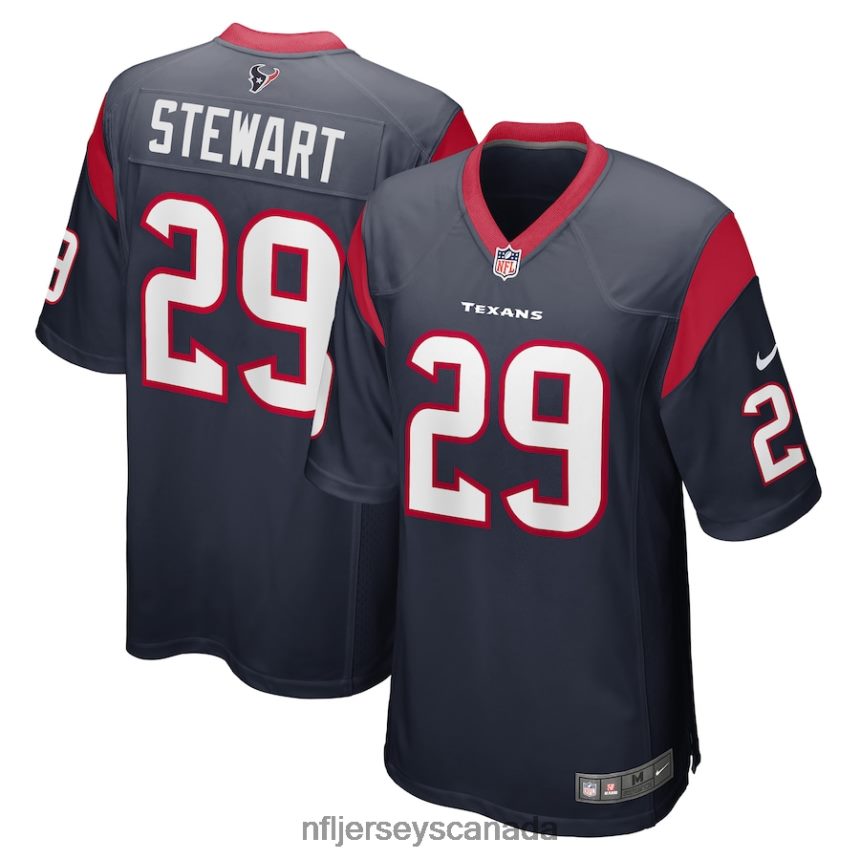 Men Houston Texans M.J. Stewart Nike Navy Game Player Jersey Clothing NFL TBXFR66327