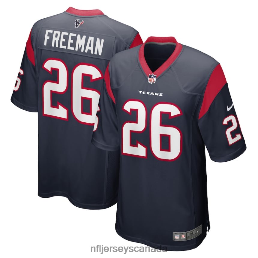 Men Houston Texans Royce Freeman Nike Navy Game Player Jersey Clothing NFL TBXFR64413