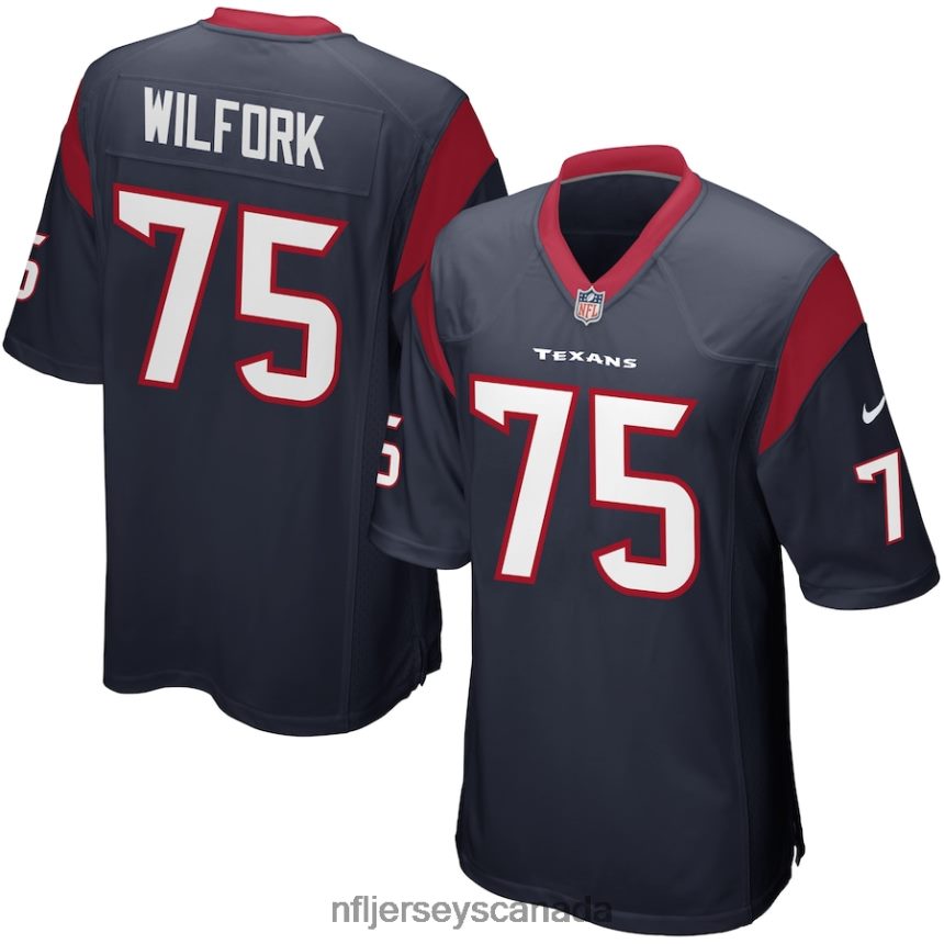 Men Houston Texans Vince Wilfork Nike Navy Blue Game Jersey Clothing NFL TBXFR64886