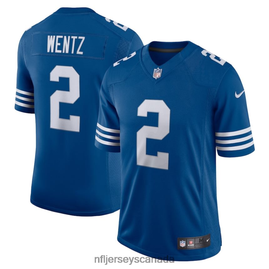 Men Indianapolis Colts Carson Wentz Nike Royal Alternate Vapor Limited Jersey Clothing NFL TBXFR63601