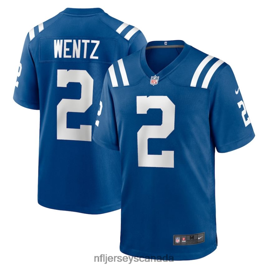 Men Indianapolis Colts Carson Wentz Nike Royal Game Jersey Clothing NFL TBXFR62320