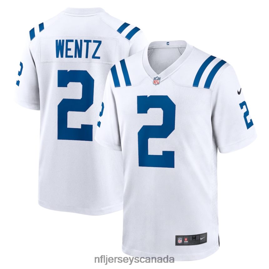 Men Indianapolis Colts Carson Wentz Nike White Game Jersey Clothing NFL TBXFR62448