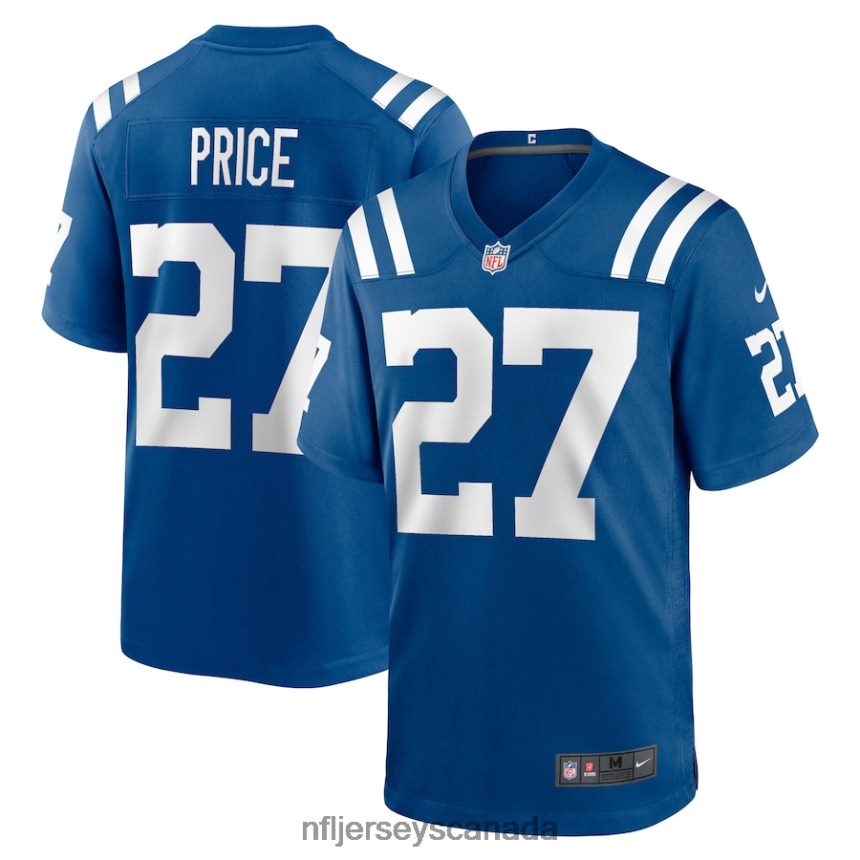Men Indianapolis Colts D'Vonte Price Nike Royal Game Player Jersey Clothing NFL TBXFR65782