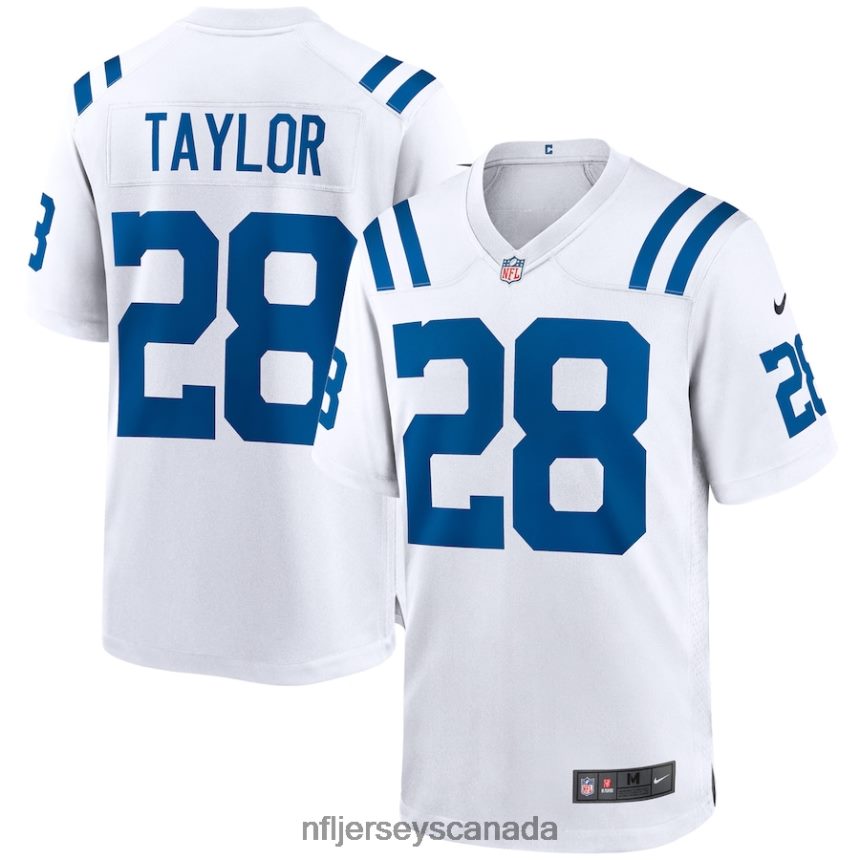 Men Indianapolis Colts Jonathan Taylor Nike White Game Jersey Clothing NFL TBXFR61450