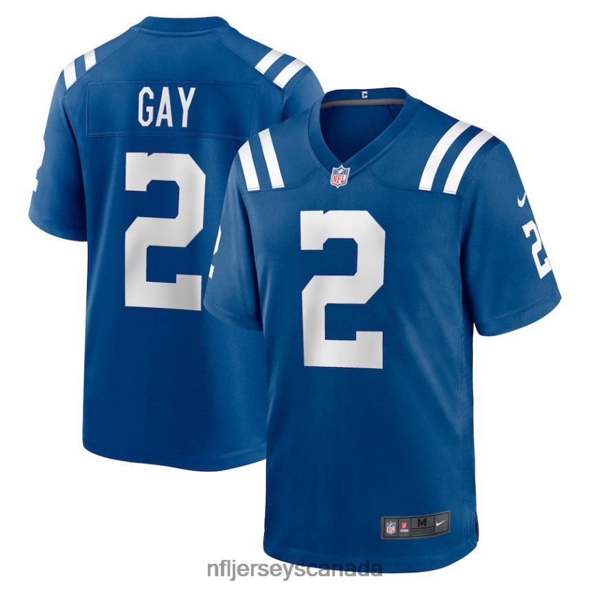 Men Indianapolis Colts Matt Gay Nike Royal Game Player Jersey Clothing NFL TBXFR62816