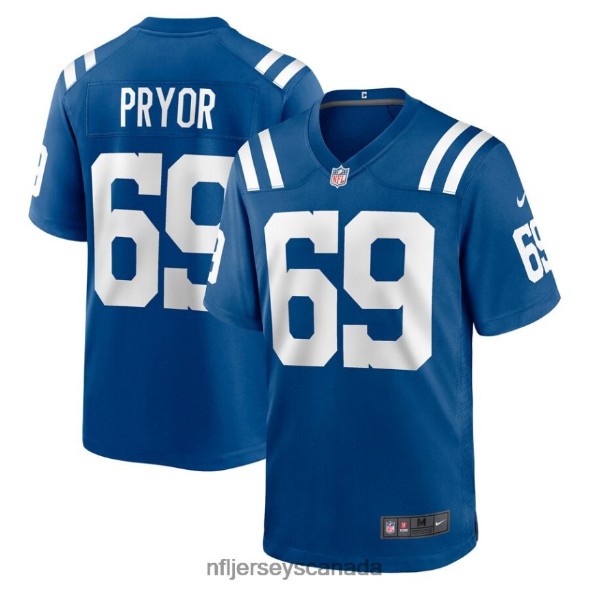 Men Indianapolis Colts Matt Pryor Nike Royal Game Jersey Clothing NFL TBXFR66553
