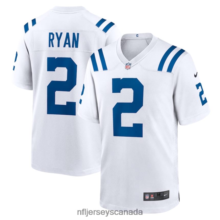 Men Indianapolis Colts Matt Ryan Nike White Game Jersey Clothing NFL TBXFR64921