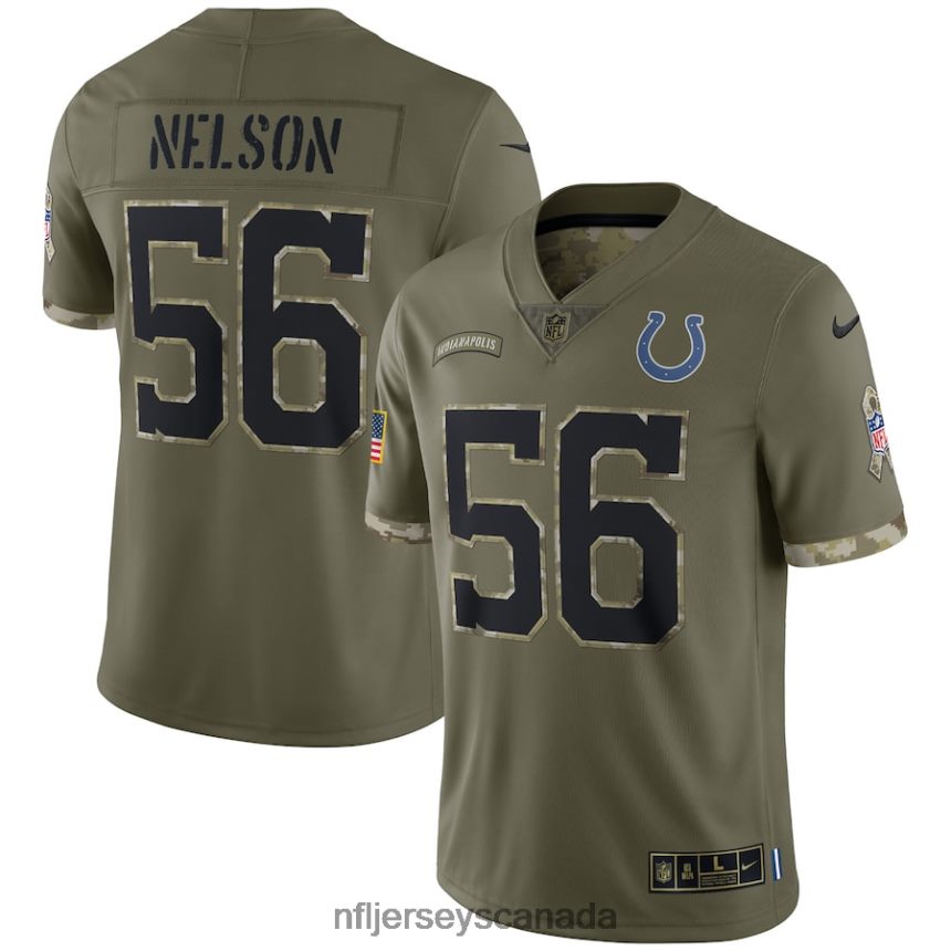 Men Indianapolis Colts Nike Olive 2022 Salute To Service Limited Jersey Clothing NFL TBXFR63069