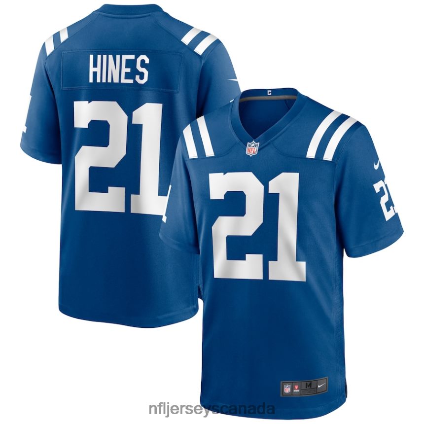 Men Indianapolis Colts Nyheim Hines Nike Royal Game Jersey Clothing NFL TBXFR62580