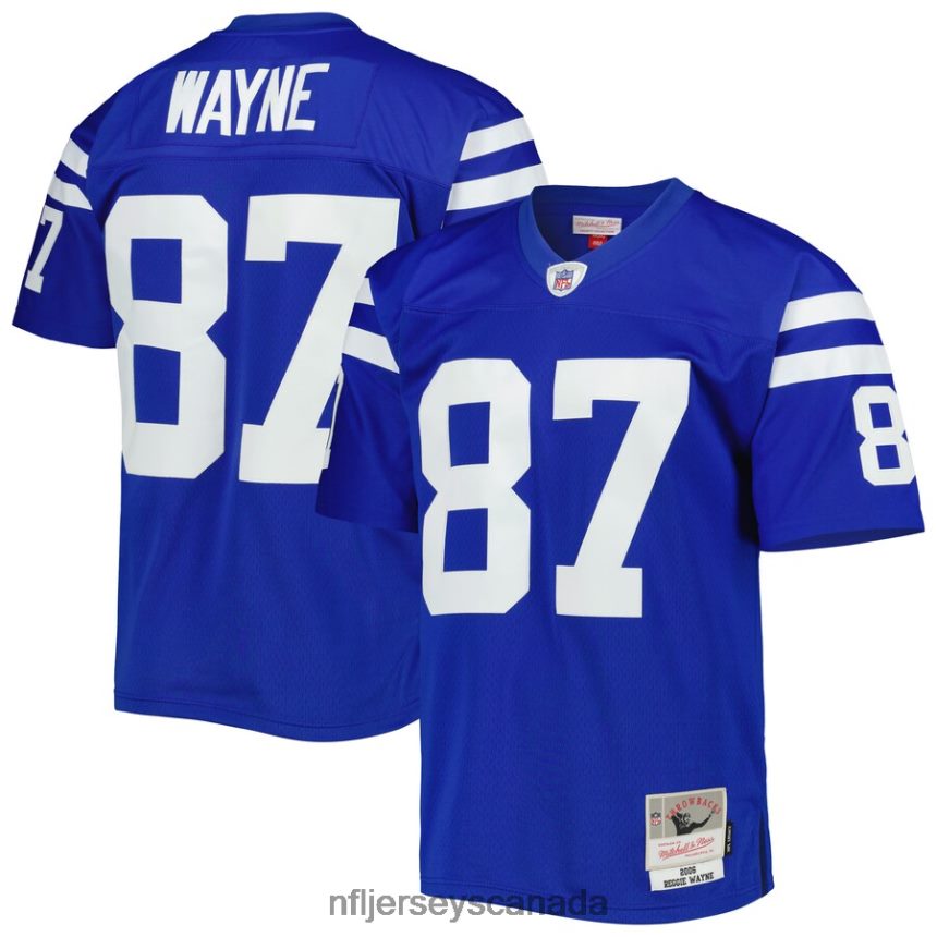 Men Indianapolis Colts Reggie Wayne Mitchell & Ness Royal 2006 Legacy Replica Jersey Clothing NFL TBXFR62497