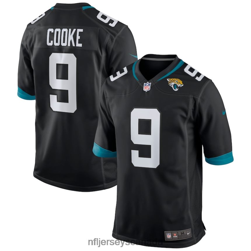 Men Jacksonville Jaguars Logan Cooke Nike Black Game Jersey Clothing NFL TBXFR65751