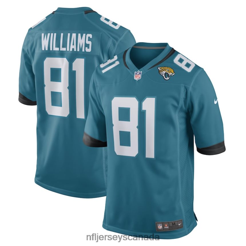 Men Jacksonville Jaguars Seth Williams Nike Teal Game Player Jersey Clothing NFL TBXFR66786
