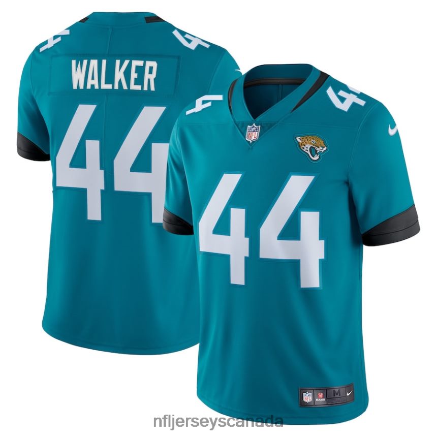 Men Jacksonville Jaguars Travon Walker Nike Teal Team Logo Vapor Limited Jersey Clothing NFL TBXFR61182