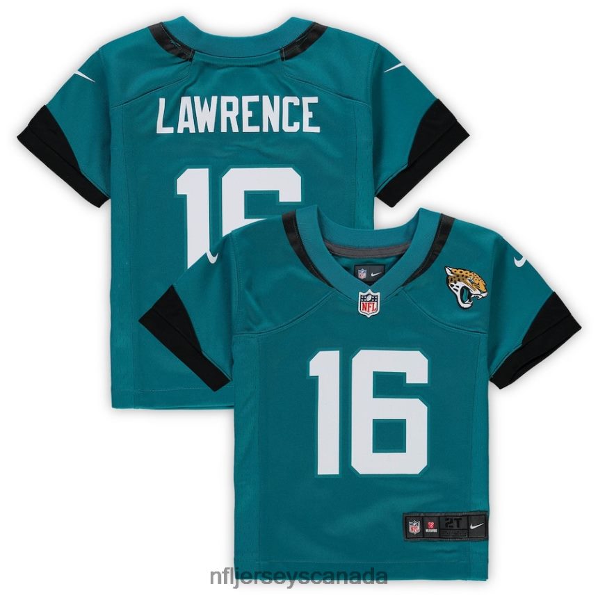 Men Preschool Jacksonville Jaguars Trevor Lawrence Nike Teal Game Jersey Clothing NFL TBXFR6502