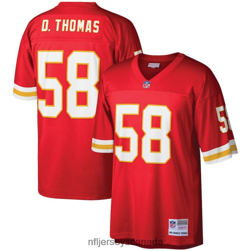 Men Kansas City Chiefs Derrick Thomas Mitchell & Ness Red 1994 Legacy Replica Jersey Clothing NFL TBXFR61985