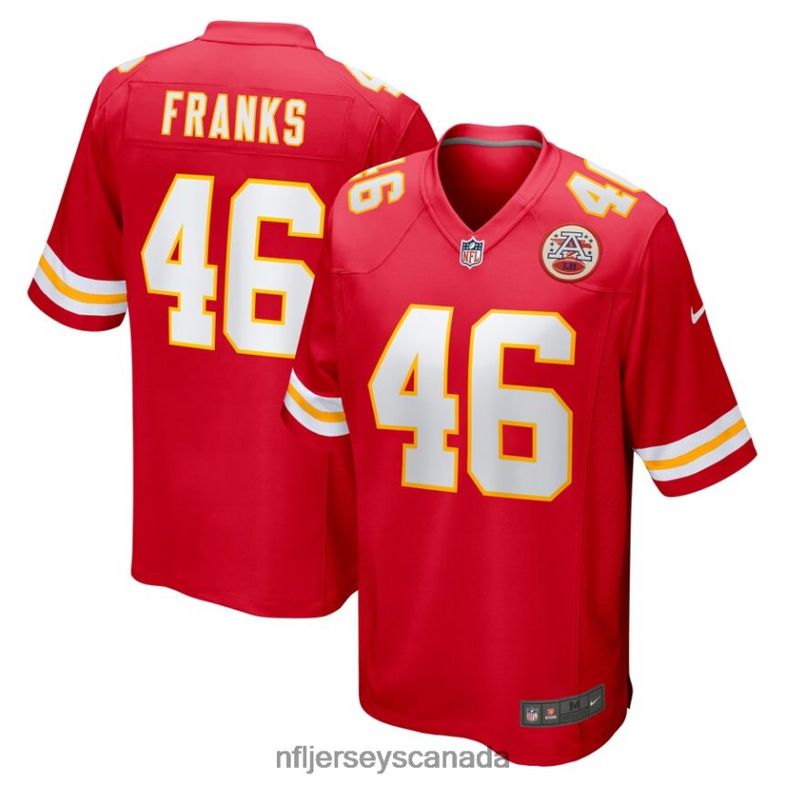 Men Kansas City Chiefs Jordan Franks Nike Red Game Player Jersey Clothing NFL TBXFR64364