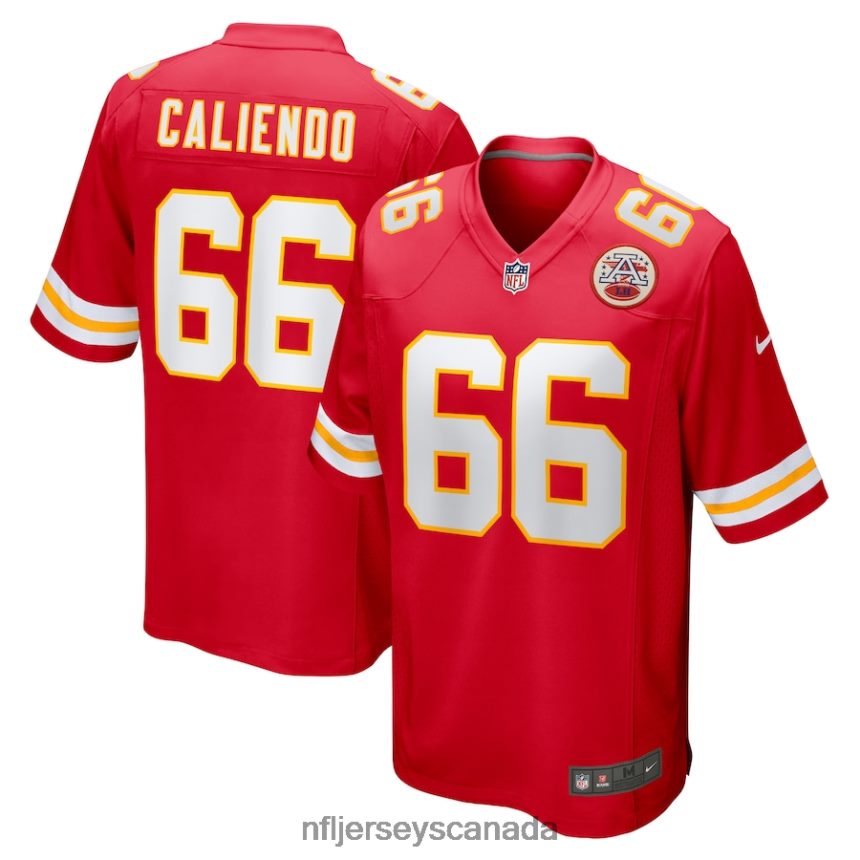 Men Kansas City Chiefs Mike Caliendo Nike Red Game Player Jersey Clothing NFL TBXFR64325