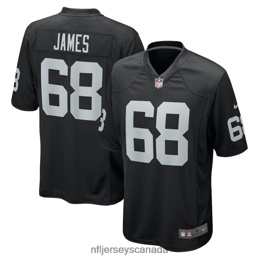 Men Las Vegas Raiders Andre James Nike Black Game Jersey Clothing NFL TBXFR66321