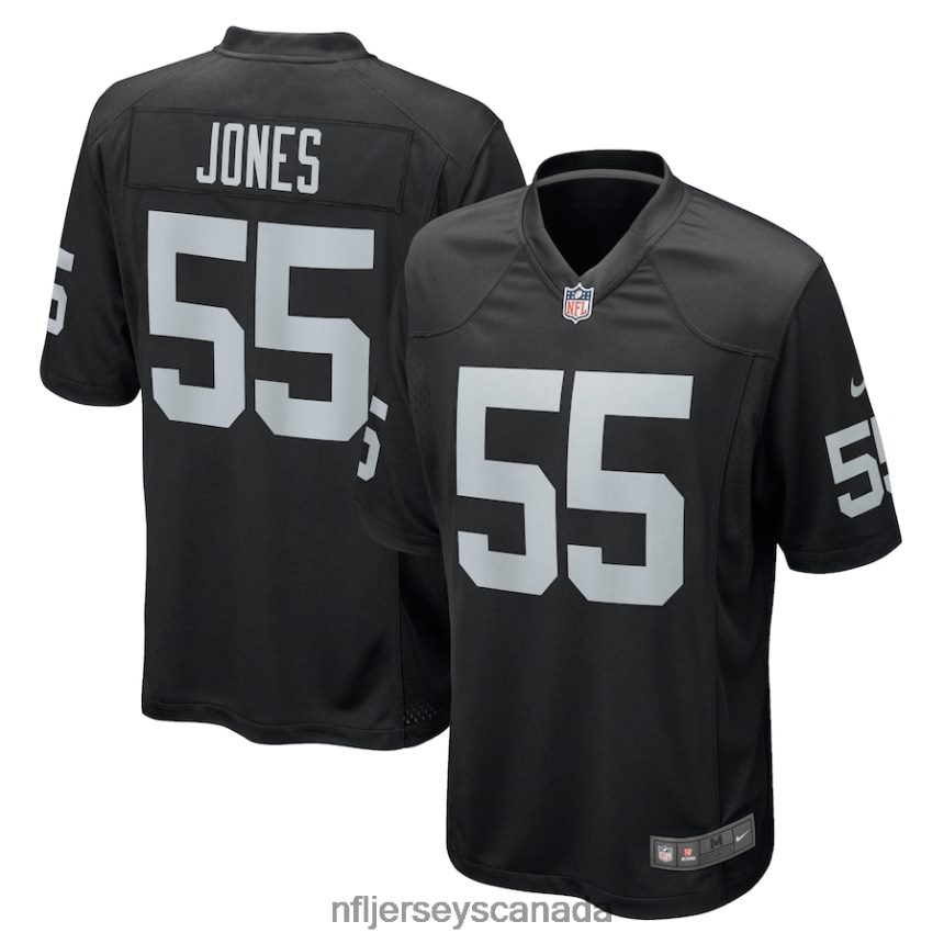 Men Las Vegas Raiders Chandler Jones Nike Black Game Jersey Clothing NFL TBXFR61802