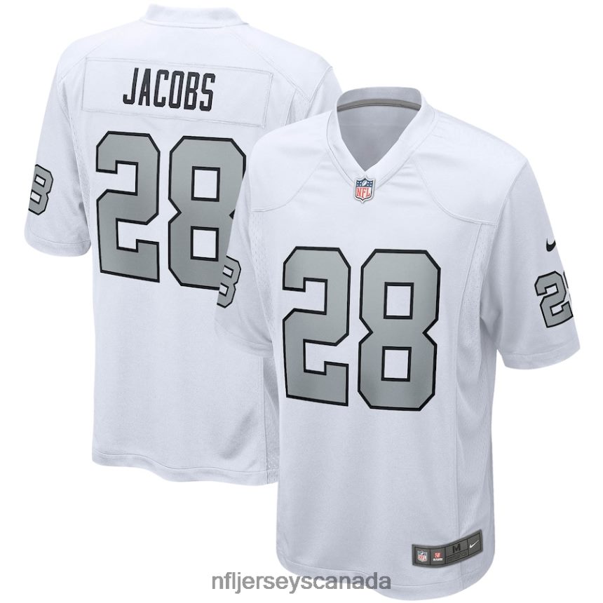 Men Las Vegas Raiders Josh Jacobs Nike White Alternate Game Jersey Clothing NFL TBXFR6314