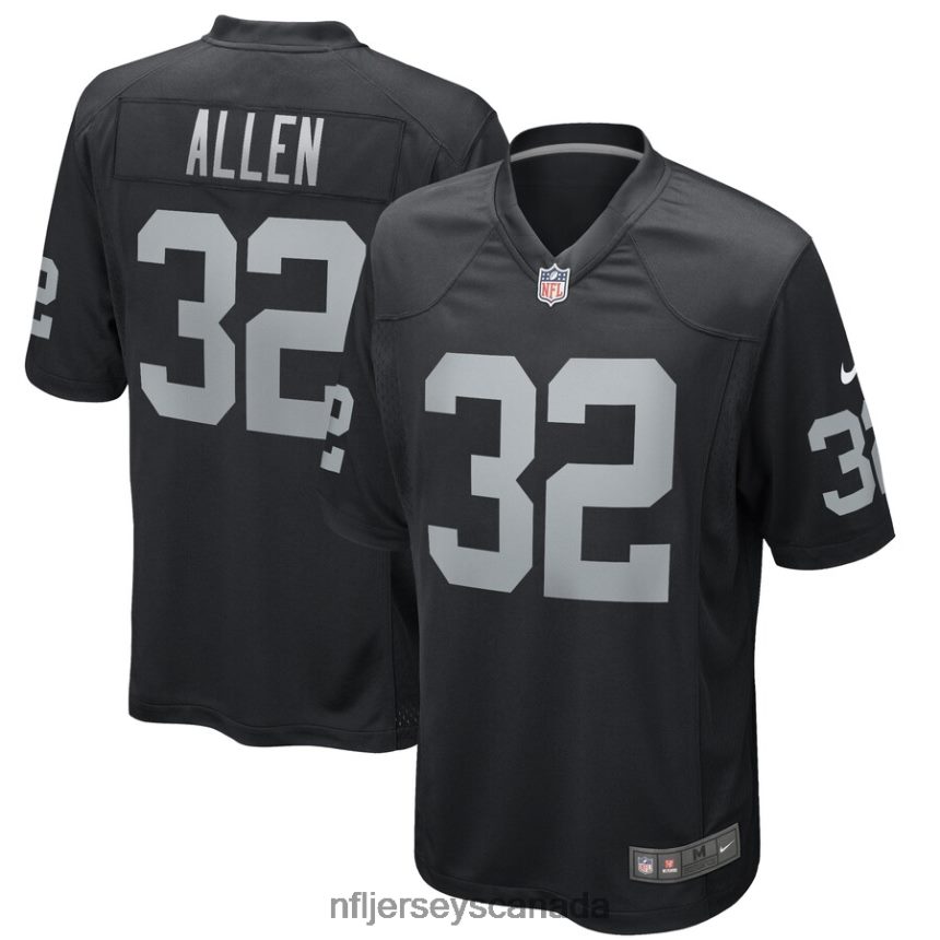 Men Las Vegas Raiders Marcus Allen Nike Black Game Retired Player Jersey Clothing NFL TBXFR6406