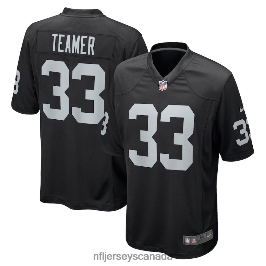 Men Las Vegas Raiders Roderic Teamer Nike Black Game Jersey Clothing NFL TBXFR65601