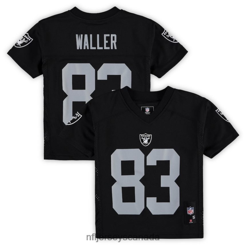 Men Preschool Las Vegas Raiders Darren Waller Black Replica Player Jersey Clothing NFL TBXFR61720