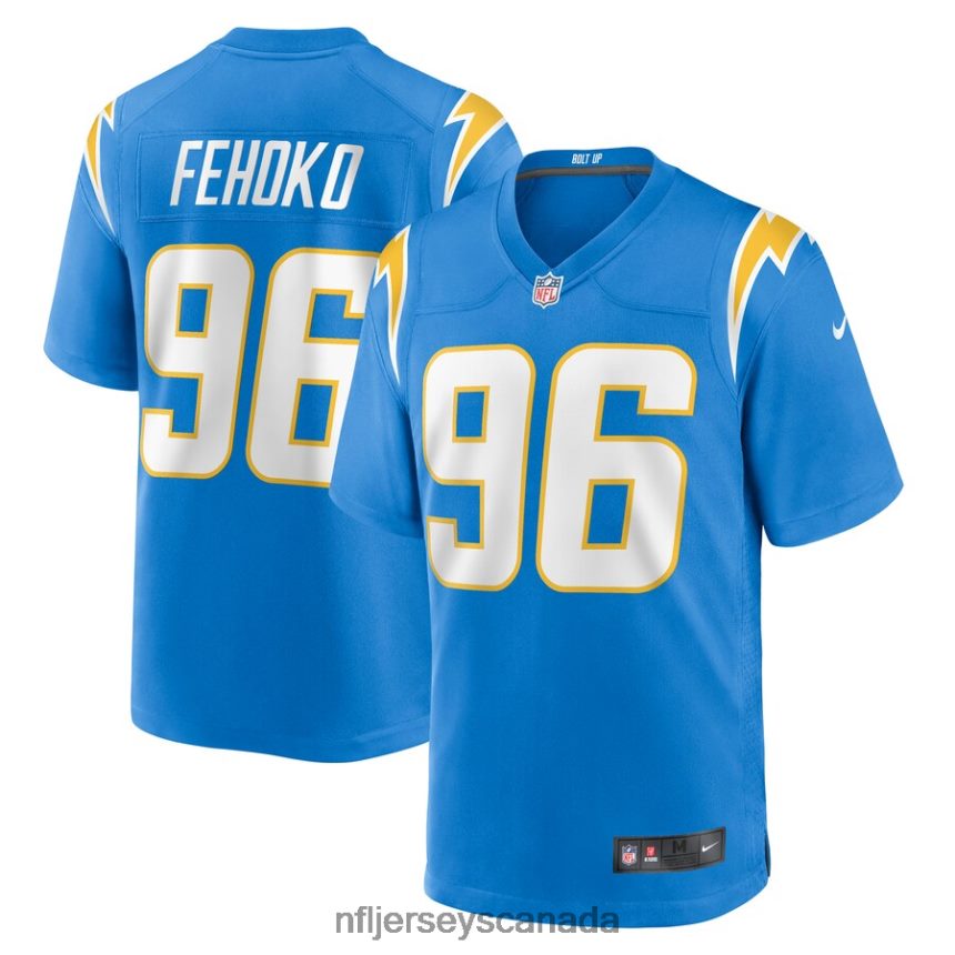 Men Los Angeles Chargers Breiden Fehoko Nike Powder Blue Game Player Jersey Clothing NFL TBXFR62664