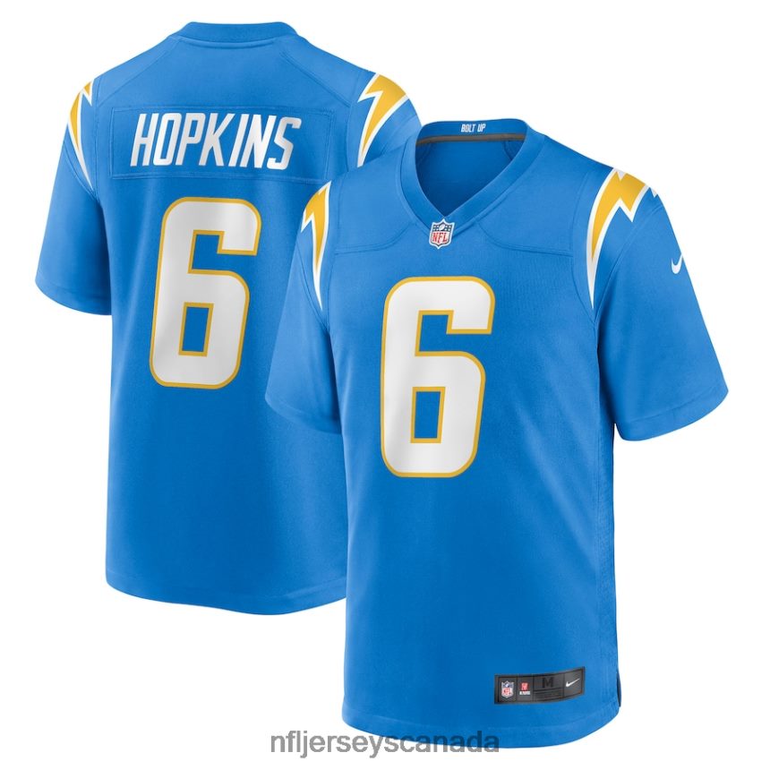 Men Los Angeles Chargers Dustin Hopkins Nike Powder Blue Game Jersey Clothing NFL TBXFR64755