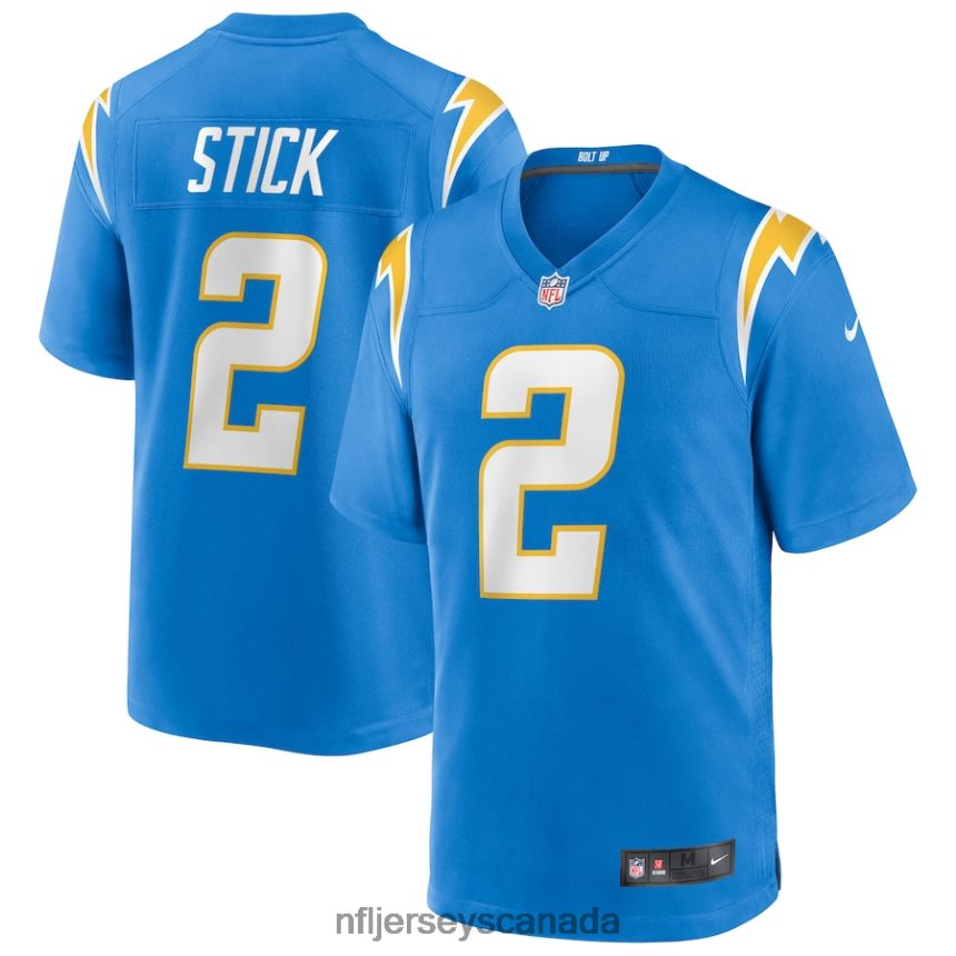 Men Los Angeles Chargers Easton Stick Nike Powder Blue Game Jersey Clothing NFL TBXFR65098