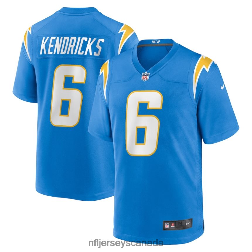 Men Los Angeles Chargers Eric Kendricks Nike Powder Blue Game Player Jersey Clothing NFL TBXFR6958