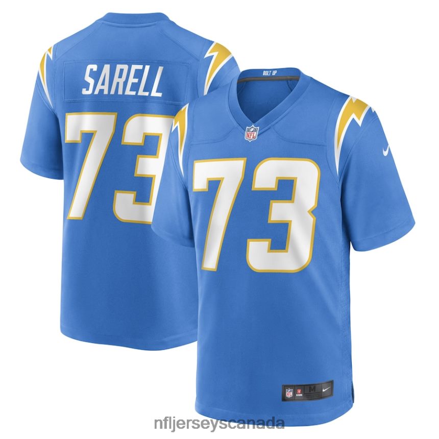 Men Los Angeles Chargers Foster Sarell Nike Powder Blue Game Player Jersey Clothing NFL TBXFR64791