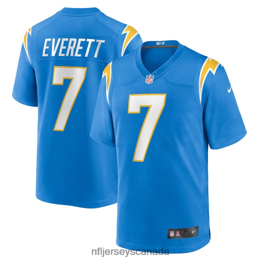 Men Los Angeles Chargers Gerald Everett Nike Powder Blue Player Game Jersey Clothing NFL TBXFR63367