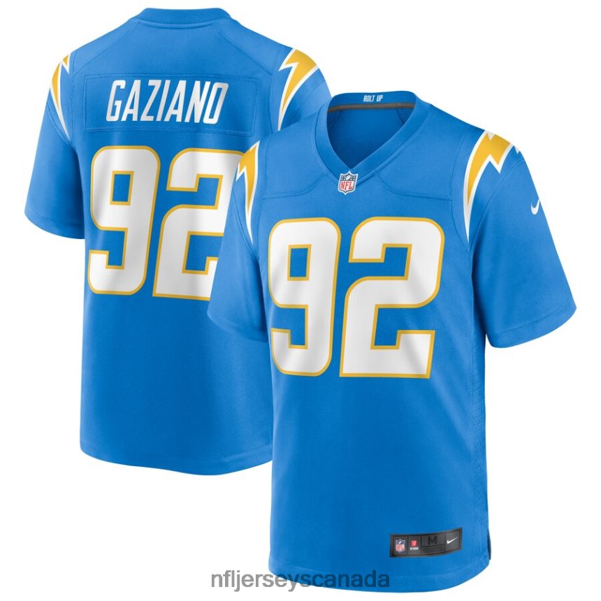 Men Los Angeles Chargers Joe Gaziano Nike Powder Blue Game Jersey Clothing NFL TBXFR66540