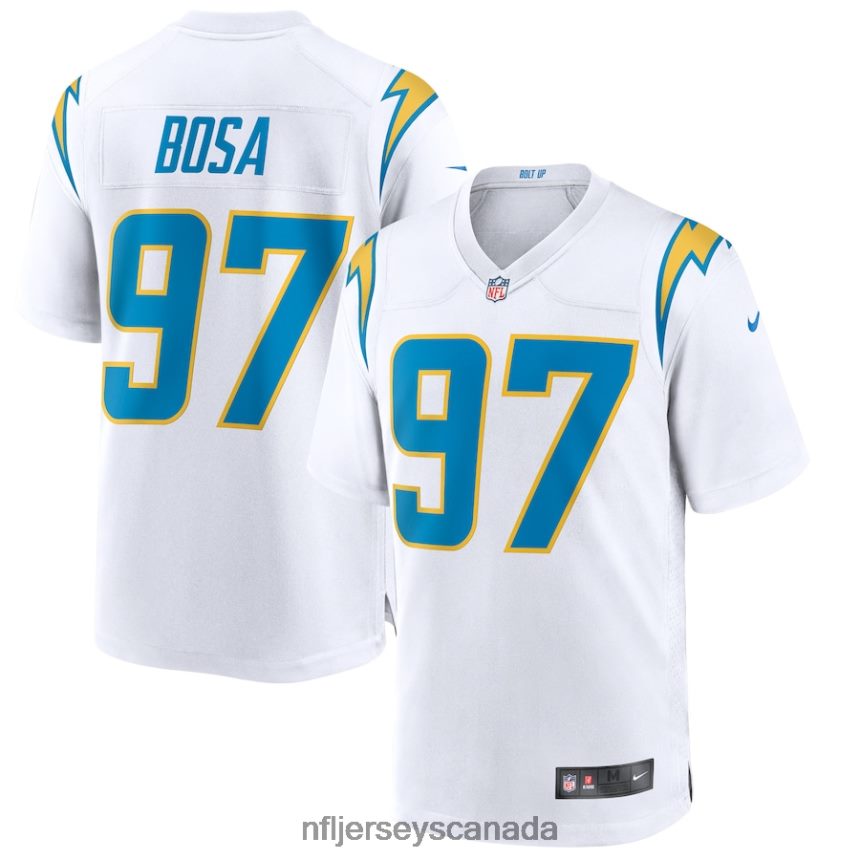 Men Los Angeles Chargers Joey Bosa Nike White Game Jersey Clothing NFL TBXFR62595